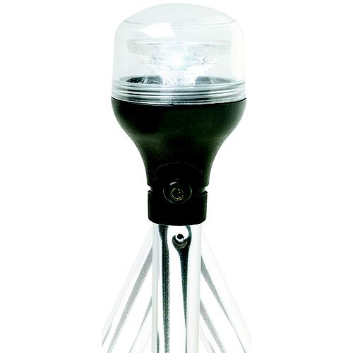 Attwood 5557P12A7 2Nm Led All-Round Fold-Down Light With Lightarmor Base & Aluminum Pole, 12