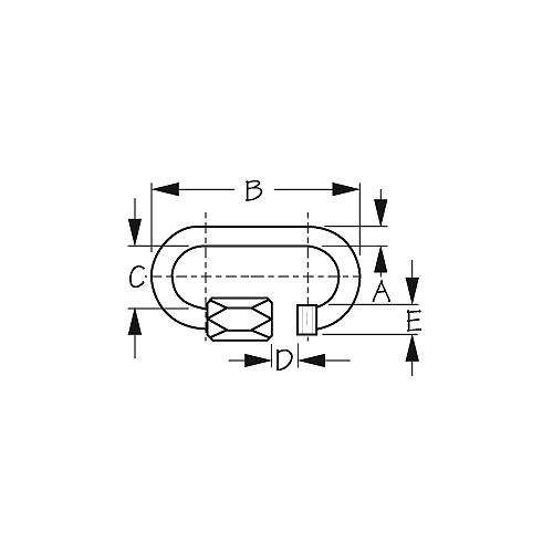 Sea-Dog 1537061 Quick Link, Stainless, 1/4