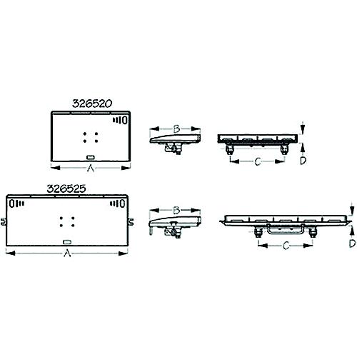 Sea-Dog 3265253 Fillet & Prep Table Round Rail Mount, A: 20