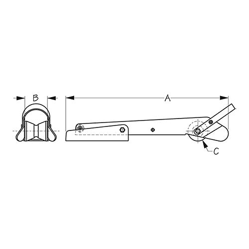 Seadog 328068 Pivoting Medium Bow Roller | 1-1/2