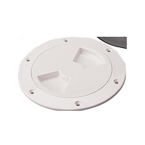 Seadog Quarter-Turn Deck Plate With Internal Collar | #8 Fastener | White Finish - 336380-1 - 354-3363801F1