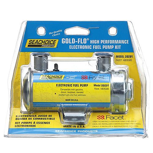 Seachoice 20291 Gold-Flo High Performance Electronic 34 Gph Fuel Pump Kit 5.5 - 4 Psi - 50-20291 - 50-20291F1