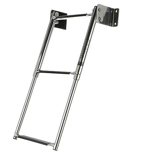 Seachoice 71221 Telescoping Transom Mount Stainless Steel 3-Step Ladder - 71221 - 50-71221F1