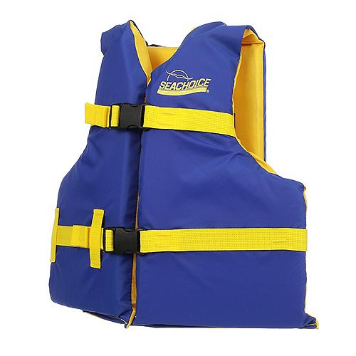 Seachoice 86180 Deluxe General Purpose Life Vest Blue/Yellow, Youth - - 50-86180F1