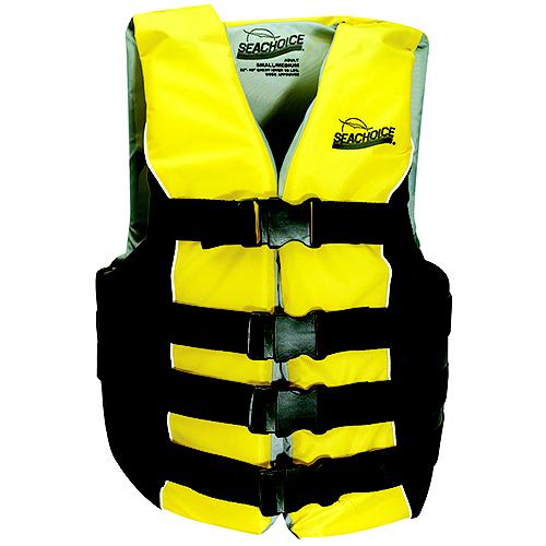 Seachoice Deluxe 4-Belt Ski Vest - Yellow/Black, Sm/Md - - 50-86410F1