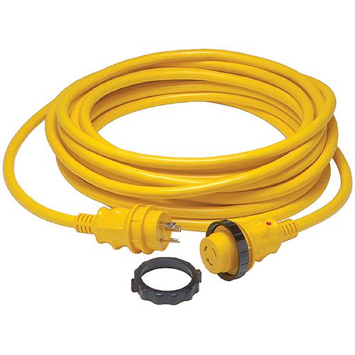 Marinco 199117 30A/125V Powercord Plus® Shorepower Cordset W/Led, 25' Yellow - 199117 - 69-199117F1