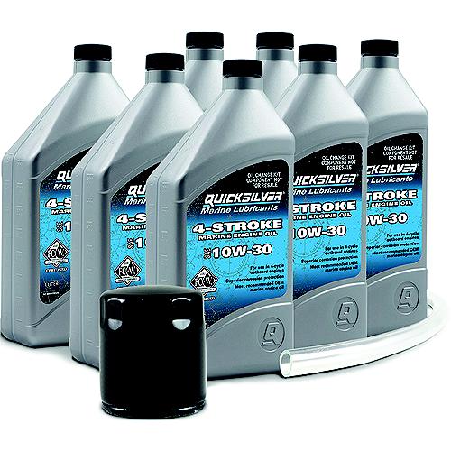 Quicksilver 8M0107513 4-Stroke 10W30 Oil Change Kit, 150 Hp, 2/Case - 8M0107513 - 710-8M0107513F1