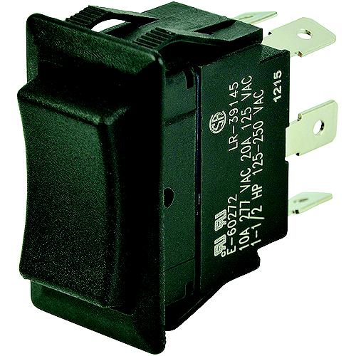 Bep 1001713 Rocker Switch, (On)-Off-(On), Dpdt, 1/4