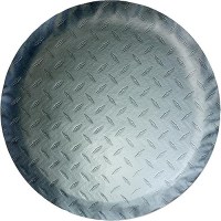 Adco Diamond Plated Steel Vinyl (Silver) Spare Tire Cover - 9751 - 104-9751F1