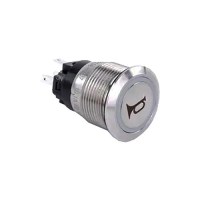 Sierra Av10050R Push-Button Switch, Off/On, Red Halo Led W/Horn Symbol - Av10050R - 11-Av10050Rf1