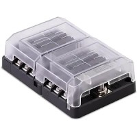 Sierra Fs40820 408 Series Fuse Block W/Cover, 12-Gang - Fs40820 - 11-Fs40820F1