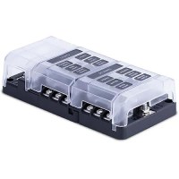 Sierra Fs40840 408 Series Fuse Block W/Bus Bar & Cover, 12-Gang - Fs40840 - 11-Fs40840F1