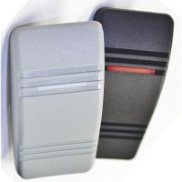 Sierra Contura Iii Black & Gray Illuminated Waterproof Dpdt 7 Blade Terminal Rocker Switch - Rk19830Tp - 11-Rk19830Tpf1