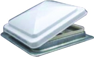 Heng'S 71111Ac1G1 Standard Mount Metal Base Vent, Galvanized Base, White Lid, Manual - 71111A-C1G1 - 634-71111Ac1G1F1