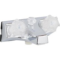 Utopia Tub-Shower Faucet, Chrome W/Clear Handles - 20351207 - 135-20351207F1