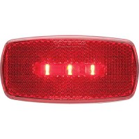 Optronics Surface Mount Led Marker/ Clearance Lights W/Reflex, White Base, Red Lens - Mcl32Rbp - 158-Mcl32Rbpf1