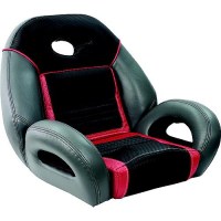 Springfield Marine 104094003 Pro Fishing Speed Seat, Charcoal/Med. Gray/Red - 1040940-03 - 169-104094003F1