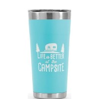 Camco 53057 Life Is Better At The Campsite Tumbler, 20 Oz., Cool Blue - 53057 - 17-53057F1