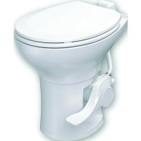 Voyager Plus Rv Toilet With Porcelain Bowl, White, Full Set Height, 17.6