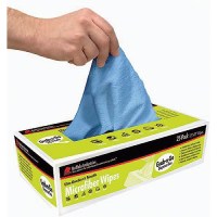 Buffalo 65102 Grab-N-Go Microfiber Wipes, Blue, 25/Pk - 65102 - 199-65102F1
