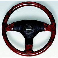 Uflex V61Br Antigua Steering Wheel, Burl Rim W/Black Spokes - V61B - 216-Ultv61Brf1