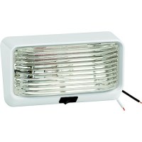 Bargman #78 12V Porch/Utility Light W/Switch, White W/Clear Lens - 30-78-517 - 220-3078517F1