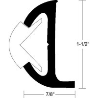 Rigid Vnl Rubrail 1-1/2X20 White - V21-9501Whc20D - 236-V219501Whc20Df1