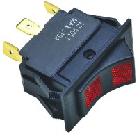 Rocker Switch On (Red)/Off/On (Red) - 3023 - 590-3023F1