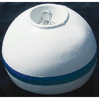 Taylor Sur-Moor Shackle Buoy - White With Blue Reflective Striping - 46818 - 32-46818F1