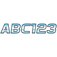 Hardline Series 700 Registration Kit, Solid Fill Colors With Black Outlines And Slanted European Font (Includes 4 Sets Of 3