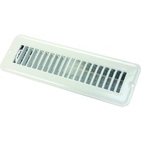 Jr Products Metal Floor Registers, White Dampered - 02-28905 - 342-0228905F1