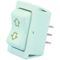 Jr Products 12095 White High Current Single Rv Slide Out Switch With Bezel - 12095 - 342-12095F1