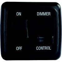 Jr Products 12275 Black Rv Dimmer/On-Off Rocker Switch With Bezel - 12275 - 342-12275F1