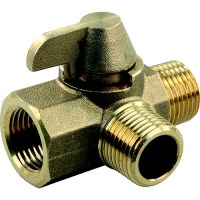 Jr Products 62245 3 Way Brass 1/2