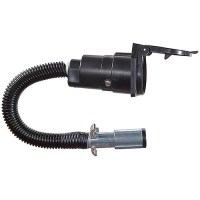 Rv Designer P725 Black Pollak 6 Way Round To 7 Way Socket Adapter - P725 - 350-P725 Superseded By: 329-6P104Vf1