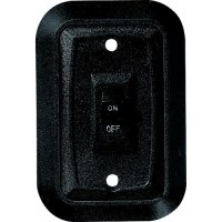 Rv Designer S652 Dc Single Wall Switch W/Plate, Black - S652 - 350-S652F1