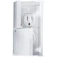 Rv Designer Weatherproof Receptacle, White - S905 - 350-S905F1