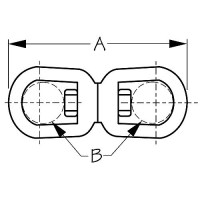 Sea-Dog Xxx Galvanized Eye & Eye Swivel, 1/2