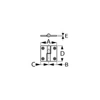 Sea-Dog 2045101 Chrome Brass Take Apart Hinge, Right, 1-1/2