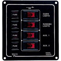 4 Switch Illiminated Switch Panel, Vertical - 422010-1 - 354-4220101F1
