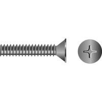 Seachoice Stainless Steel Phillips Machine Screw - Flat Head, 8-32 X 3/4