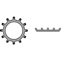 Stainless External Tooth Lock Washer 5/16