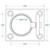 Seachoice Flush Ring Pull - 36661 - 50-36661F1