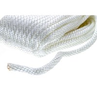 Seachoice 40231 Solid-Braid Nylon Anchor Line, White, 3/8