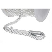 Seachoice 40741 3-Strand Twisted Nylon Anchor Line - White, 1/2