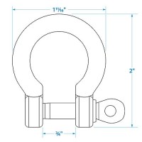 Seachoice Stainless Steel Anchor Shackle - 43171 - 50-43171F1