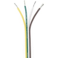 Ancor 154510 Marine Grade® Tinned Copper White Flat Signal Cable, 16/4 Awg, 100', Brown/Green/White/Yellow - 154510 - 639-154510F1