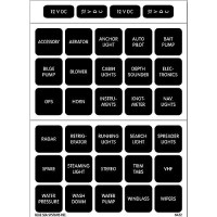 Blue Sea 4215 Waterproof Square Format Label Kit, 60 Label Dc Set - 4215-Bss - 661-4215F1