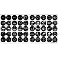 Blue Sea Push Button Switch 50 Icon Label Kit - 4230-Bss - 661-4230F1