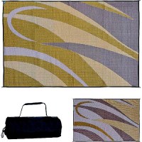 Ming'S Mark Reversible Mat, Graphic Brown/Gold, 8' X 12' - Ga7-Brn/Gold - 672-Ga7Brngoldf1